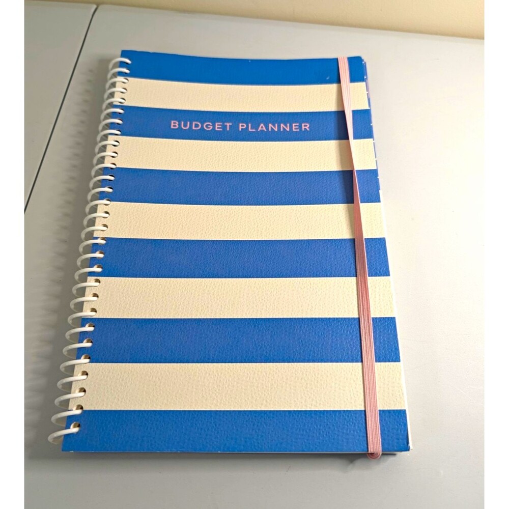 Old East Main Co. Budget Planner Monthly Spiral Bound 6.5 x 10.1 Blue/White